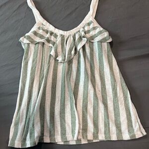 Old Navy Green and White Knit Top